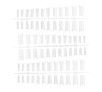Gogogmee Faux Ongles Adhésifs Ultra-Fins 240 Pcs Transparents sans Traces Manucure Japonaise Complète Patchs pour Ongles Mats Style Français Accessoires Manucure en Bambou pour Fêtes et