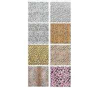 Gogogmee Film de Transfert Délicat Pu Léopard 8 Feuilles 12x12 Pouces, Film Infusible pour Personnalisation Vêtements, DIY T-shirts, Casquettes, Paquet et Accessoires Textile, Usage