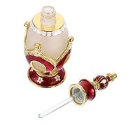Gogogmee Flacon de Parfum Arabe Décoratif 25 ML en Verre et Métal Alliage Style Oriental Rétro Vide pour Huile Essentielle Femme Décoration Intérieure