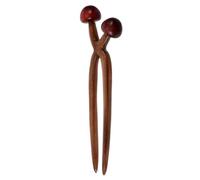 Gogogmee Fourchette à Cheveux en Bois Vert Baguette U en Bois Naturel pour Chignon Accessoire Vintage Léger et Solide Épingle à Chignon pour Femmes et Filles Outil Coiffure Élégant