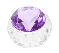 Gogogmee Gobelet En Cristal Pour Nail Art Avec Couvercle Violet Verre Transparent Haute Transparence Mélange Poudre Ongles Usage Professionnel Salon Manucure