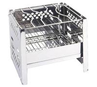 Gogogmee Grill de Barbecue Acier Inoxydable Portable et Accessoire Camping Multifonction pour Plein Air