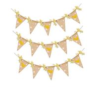Gogogmee Guirlande Fanions Lin Décoration Chambre Garçon Fille Fanion Chambre Garçon Fille pour Fête Anniversaire Bannière Thème Jardin Denfants Drapeau Décoratif pour Anniversaire et Salle