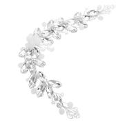 Gogogmee Headband de Mariée Cristal avec Fleurs Étincelantes Vigne de Cheveux Romantique et Flexible pour Mariage Bijoux Tête Mariage Léger et Confortable pour Femmes