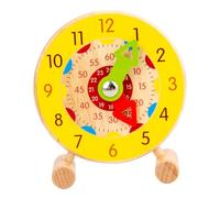 Gogogmee Horloge Bois Éducative pour Apprentissage du Pédagogique Coloré pour Garçon Fille Éveil des Chiffres Couleurs Matériel Montessori pour Maternelle Ans