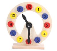 Gogogmee Horloge Bois Éducative pour Garçon Fille de Classement de Formes Coloré Apprentissage des Chiffres Couleurs Développement Intellectuel pour Tout-Petits Garçons et Filles