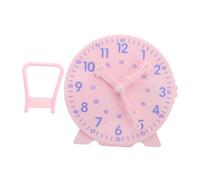 Gogogmee Horloge Éducative Rose pour Garçon Fille Modèle Apprentissage Ludique Outil Pédagogique pour Enseigner Classe pour Garçons et Filles