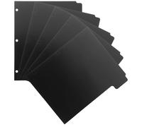 Gogogmee Intercalaires pour Classeur à 3 Anneaux en PP Noir 5 Feuilles A4 Détachables Séparateurs de Pages Solide pour Bureau École et Organisation de Documents