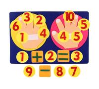 Gogogmee Jeu de Mathématiques pour Apprendre à Compter Doigts Éducatif en Tissu Non Tissé 30X20 CM Activités Préscolaires D’Éveil Mathématique pour Maternelle et Petite Enfance