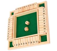 Gogogmee Jeu de Société Bois avec Dés et Chiffres pour Joueurs Accessoire Créatif pour Fête Jeu Apprentissage Mathématique Ludique Bois Prop Amusant pour Réunions Familiales et Amicales