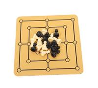 Gogogmee Jeu de Société Portable Nine Mens Morris avec Plateau Tapis Souris Jeu Stratégique Familial pour Développement Cognitif et Réunions à