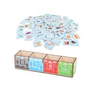 Gogogmee Jeu Éducatif des Déchets pour Garçon Fille Pédagogique Montessori pour Développement Cognitif Apprentissage Bilingue Français Anglais Améliore Mémoire et Intelligence Cadeau