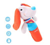 Gogogmee Jouet Éducatif à Saisir en Peluche pour Bébé, Bâton de Préhension Orange Son Interactif, Taille Adaptée Nourrisson, Favorisant la Coordination Œil-main Développement Sensoriel