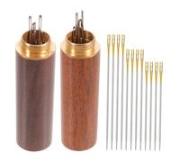 Gogogmee Kit Aiguilles Couture avec Boîte de Rangement Aiguilles Auto Enfilantes Résistantes Pointes Fines pour Tissus Épais Complet pour Couture Main et Tricot Cadeau Pratique pour
