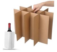 Gogogmee Kit Carton Ondulé avec Séparateurs Ajustables et Sacs Mousse pour Protection de Fragile et Écologique et Polyvalente pour Expédition Sécurisée