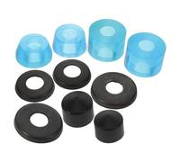 Gogogmee Kit de 1 Jeu de Bagues de Skateboard Transparent Bleu, Rondelles Coupelles de Pivot pour Trucks, Joint D'amortissement des Vibrations, Accessoires Solide pour Entretien