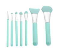 Gogogmee Kit de Pinceaux Cosmétiques Outils Maquillage Pratiques 7 Pièces en Silicone et Ps Vert sans Absorption ni Décoloration Pinceaux pour Masque Facial pour Soins du Visage