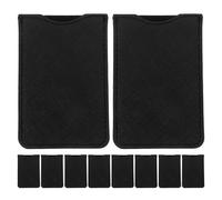 Gogogmee Lot de 10 Étuis de Rangement en Cuir PU Noir à Croix pour Pinces à Épiler et Peignes Compact et Léger Organiseur de Pochettes pour Outils de Maquillage Protection pour Voyage