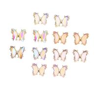 Gogogmee Lot De 12 Breloques 3d En Alliage Couleur Mixte Décorations D'ongles Diy Pour Manucure Créations Artistiques Fête Soirée