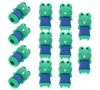 Gogogmee Lot de 12 Capuchons de Crayons Grenouille en Silicone, Protège-crayons Extensibles pour Garçon et Filles, Rallonges de Crayon Colorées, Accessoires Scolaires Pratiques et Ludiques