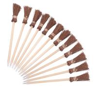 Gogogmee Lot de 12 Crayons à Écrire en Bois Forme Balai de Sorcière Halloween Mini Stylos Baguette Magique Marron Fournitures Scolaires Fête Garçon et Filles Récompenses Créatives