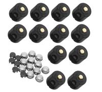 Gogogmee Lot de 12 sets de Capuchons Métalliques Argentés pour Interrupteur à Bouton-Poussoir de Lampe Torche LED Étanche Mini Taille 22 MM Protection Solide Anti-Poussière pour Usage