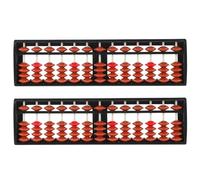 Gogogmee Lot de 2 Abacuses Éducatifs pour Garçon et Filles Boulier Arithmétique 13 Colonnes 5 Perles en Plastique Marron Outil D’Apprentissage Mathématique pour Calcul Scolaire et