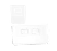 Gogogmee Lot de 2 Boîtes de Rangement Murales Transparentes Petites Tailles sans Perçage pour Cosmétiques et Articles Divers Accessoires Pratiques pour Salle de Bain et Chambre