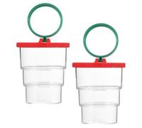 Gogogmee Lot de 2 Boîtes d'Observation d'Insectes Loupe Étui Rouge Pliable Matériau Solide pour Activités Scientifiques en Extérieur Kit Éducatif pour Garçon et Filles Exploration