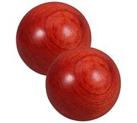 Gogogmee Lot de 2 Boules de Massage en Bois 5 CM pour Mains Boules de Baoding Traditionnelles Chinoises Outil de Massage Dur Relaxation Musculaire et Fitness Portable