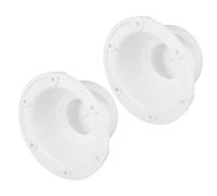 Gogogmee Lot de 2 Chapeaux de Ventilation Champignon Blancs pour Toit de Camping-Car avec 6 Vis Couvercles de Remplacement pour Ventilation de Caravane et Remorque Protection le Vent