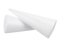 Gogogmee Lot de 2 Cônes en Polystyrène Blanc 30 CM pour Artisanat du Cône Mousse Artisanale Rigide Bricolage et Décoration Accessoires DIY pour Garçon et Filles et Projets Manuels
