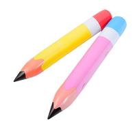 Gogogmee Lot de 2 Crayons Gonflables Géants 70 CM en PVC Jaune et Rose pour Décoration Fête Scolaire Accessoires Créatifs et Ornements Ludiques pour Anniversaire Garçon et Filles