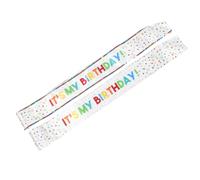 Gogogmee Lot de 2 Écharpes D'anniversaire en Satin Lettres Pailletées « C'est Mon Anniversaire », 80-82 Cm, Accessoires de Fête pour Filles, Décoration Anniversaire Fille,