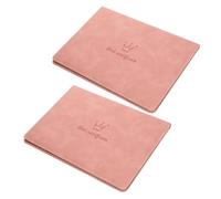 Gogogmee Lot de 2 Étuis de Protection en Similicuir Rose pour Certificat de Naissance Bébé, Format, Porte-documents Compact et Anti-rayures, Organiseur Pratique pour Certificats et