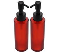 Gogogmee Lot de 2 Flacons en Verre Ambré 100 Ml Pompe Distributrice Étanche Distributeurs Rechargeables pour Huile Démaquillante et Lotion Contenants Cosmétiques Pratiques pour Voyage et