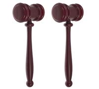 Gogogmee Lot de 2 Marteaux de Tribunal en Plastique, Jouets Éducatifs pour Garçon et Filles, Accessoires de Juge Compacts et Légers pour Jeux de Rôle et Ventes aux Enchères, Matériel