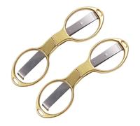 Gogogmee Lot de 2 Mini Ciseaux Télescopiques en Acier Inoxydable Petits Ciseaux à Laine Plier Compacts pour Bricolage et Usage Domestique