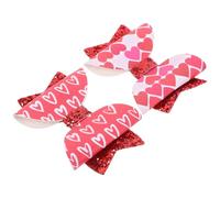 Gogogmee Lot de 2 Pinces à Cheveux Nœud Rose Pastel Petites Pinces à Cheveux pour Filles Accessoires Coiffure Saint-Valentin Clips Légers et Décoratifs pour Usage Quotidien