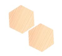 Gogogmee Lot de 2 Planches en Bois Massif Hexagonales 8 CM X 05 CM Surfaces Brutes pour Peinture Artisanat du Bois Décoration Intérieure et Projets DIY Créatifs