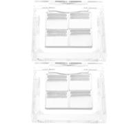Gogogmee Lot de 2 Sets de Palettes Vides pour Fards à Paupières 4 Couleurs, Boîtiers Transparents en Plastique, Format Carré Compact, pour Maquillage DIY et Rangement Voyage