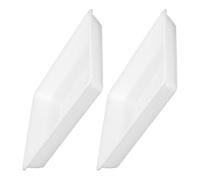 Gogogmee Lot de 2 soucoupes carrées pour Plantes : bac de récupération d'eau en Plastique de 32 cm, pour Pots de Fleurs, jardinières, Blanc