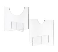 Gogogmee Lot de 2 Supports d'Affichage Horizontaux en Acrylique Transparent pour Batte de Baseball Support Mural Polyvalent pour Collectionneurs Adapté aux Battes de Base-Ball et
