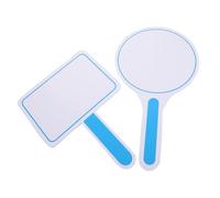 Gogogmee Lot de 2 Tableaux de Score Portables en Écume Bleu, Palettes de Vote Effaçables à Sec, Formes Rondes et Carrées, pour Réunions D'équipe et Concours