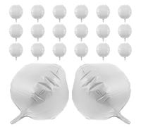 Gogogmee Lot de 20 ballons aluminium ronds blancs 22 pouces - ballons sphériques 4D résistants pour décoration mariage, anniversaire, baby shower et fête de remise de diplômes