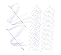 Gogogmee Lot De 20 Bâtons De Fée Pour Décoration De Fête Accessoires De Mariage Rubans De Danse Pour Mariage Baguettes De Danse Pour Enfants Banderoles Avec Cloches Fournitures De