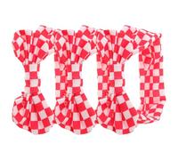 Gogogmee Lot de 3 Bandeaux Élastiques à Carreaux Rouges et Blancs Nœud pour Bébé Fille 6-12 Mois Accessoires Cheveux Confortables en Matière Extensible Couvre-Chefs Légers pour Fêtes et