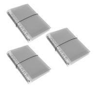 Gogogmee Lot de 3 Couvertures pour Classeur A6 Transparentes en Pvc Robuste, Rechargeables avec Anneaux Ronds, Pochette Polyvalente pour Agenda, Organisation Scolaire et Bureau, Protection