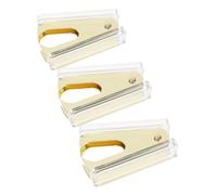 Gogogmee Lot De 3 Extracteurs D'Agrafes Et De Clous Fournitures De Bureau Extracteur De Clous Accessoires De Bureau Papeterie Acrylique Doré