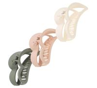 Gogogmee Lot de 3 Grandes Pinces à Cheveux de Cœur, Clip Griffe Mat, Couleurs Pastel, pour Cheveux Fins et Longs, Accessoires Coiffure Femme, Usage Quotidien et Cérémonies